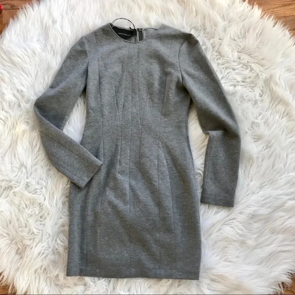 • Cedric Charlier • Seamed Knit Dress Gray 6 - Picture 3 of 5